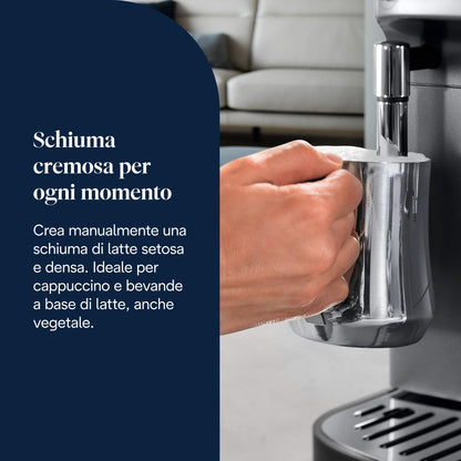 De'Longhi Magnifica ECAM292.33.SB Automatic Coffee Machine, 4 One-Touch Drinks, Silver