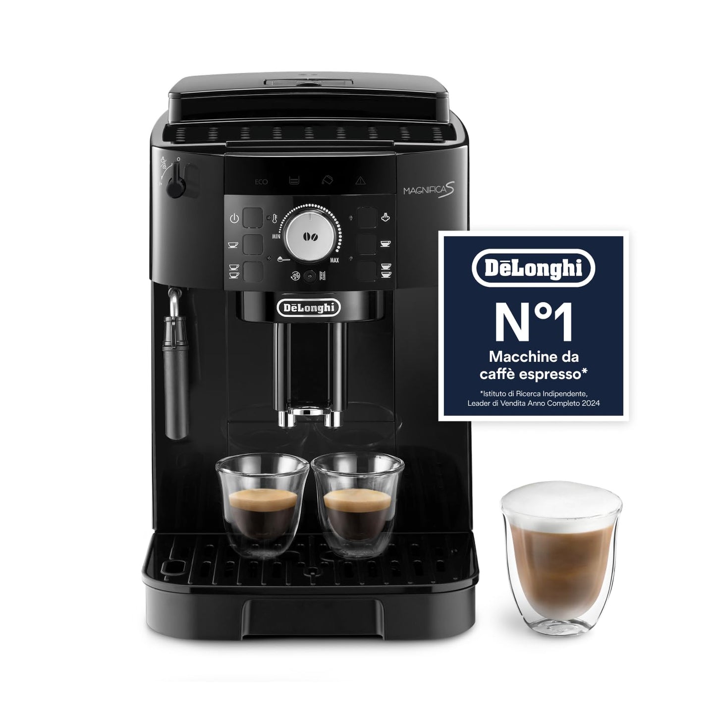 De'Longhi Magnifica S ECAM11.112.B Automatic Espresso Machine, Bean or Ground Coffee, Black