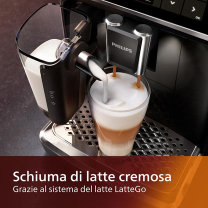 Philips 5400 Series Automatic Coffee Machine, LatteGo, 12 Drinks, 4 User Profiles