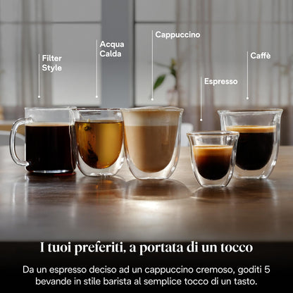 De'Longhi Magnifica ECAM292.33.SB Automatic Coffee Machine, 4 One-Touch Drinks, Silver